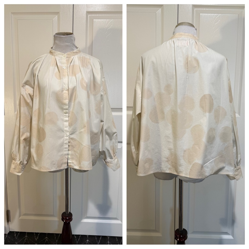 Gallego Desportes cotton large dots blouse